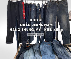 Kho sỉ quần jeans nam hàng thùng mỹ | nguyên tép 45kg